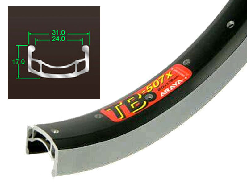 CYCLETECH-IKD : ARAYA TB-507X 20(406) x 1.75 Black 36H