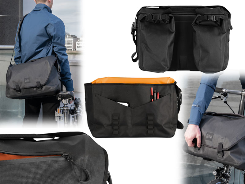 CYCLETECH-IKD : BROMPTON Messenger Waterproof Bag 20L Black