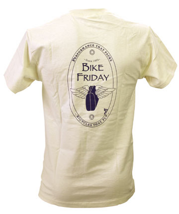 Bike Friday T-shirts Headbadge Natural