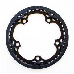 BROMPTON 44T Black Chainring/Guard assy for Spidercrank