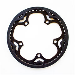 BROMPTON 50T Black Chainring/Guard assy for Spidercrank