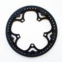 BROMPTON 54T Black Chainring/Guard assy for Spidercrank