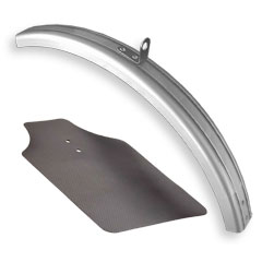 BROMPTON Front Mudguard Silver Blade with Flap(2018~) 