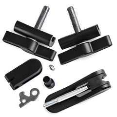 BROMPTON Aluminium Hinge Clamp and Rear Frame Clip Set