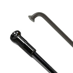 HOSHI Stainless Plain Spoke & Nipple #14 Black