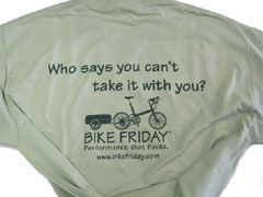 Bike Friday T-shirts Slogan Pistachio