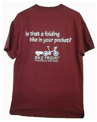 Bike Friday T-shirts Slogan S-Size