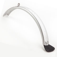 BROMPTON Rear Mudguard Silver Blade/Flap, L-version